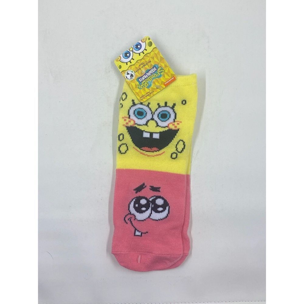 *Nickelodeon SpongeBob Squarepants 1 Pair No Show Socks Shoe Size 4-10  NWT